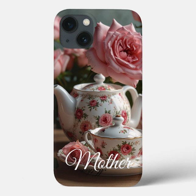 Funda De Case-Mate Para iPhone Pink Cabbage Rose Tea iPhone / iPad case (Reverso)