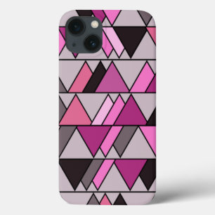 Funda Para iPhone 13 Pink Camo Triangles