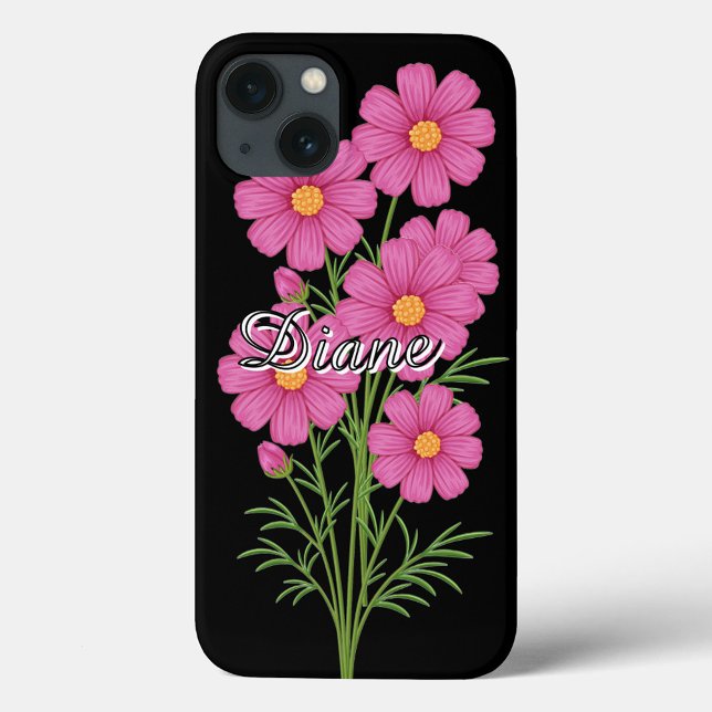 Funda De Case-Mate Para iPhone Pink Cosmo Flowers  (Pink Cosmo Flowers Design is For Springtime!)