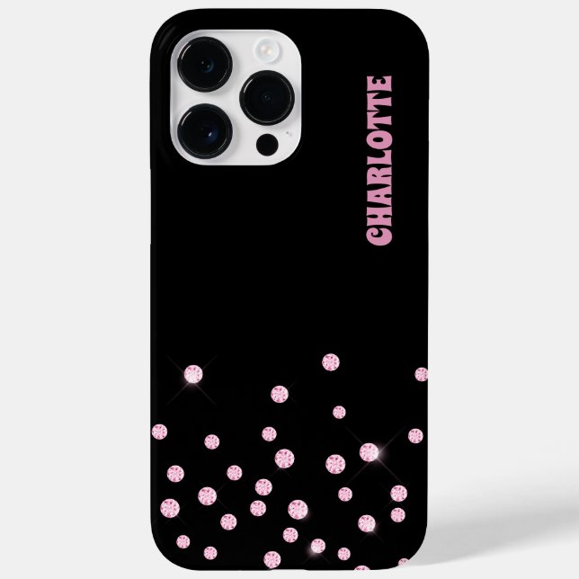 Funda De Case-Mate Para iPhone Pink Diamond Confetti (Reverso)