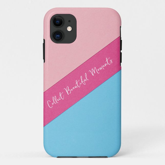 Funda De Case-Mate Para iPhone Pink en fondo azul Caso de teléfono IP (Reverso)
