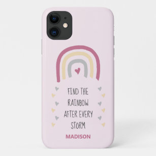 Funda Para iPhone 11 Pink Find the Rainbow after Storm (Buscar el arcoi