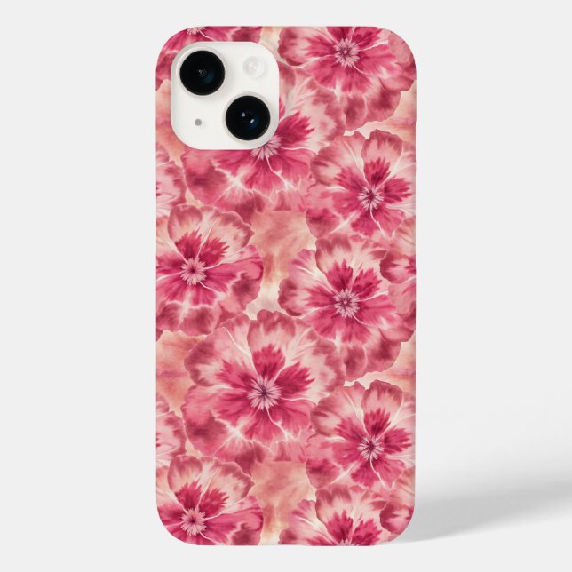 Funda De Case-Mate Para iPhone Pink Floral Coquette (Reverso )