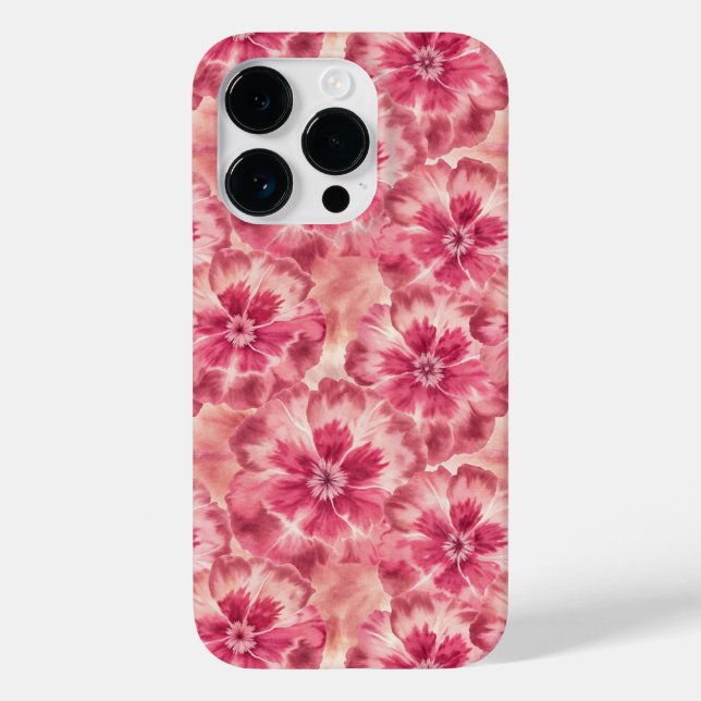 Funda De Case-Mate Para iPhone Pink Floral Coquette (Reverso )