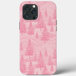 Funda Para iPhone 13 Pro Max Pink Forest Christmas