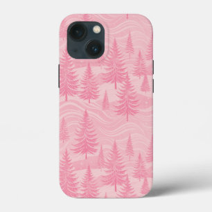 Funda Para iPhone 13 Mini Pink Forest Christmas