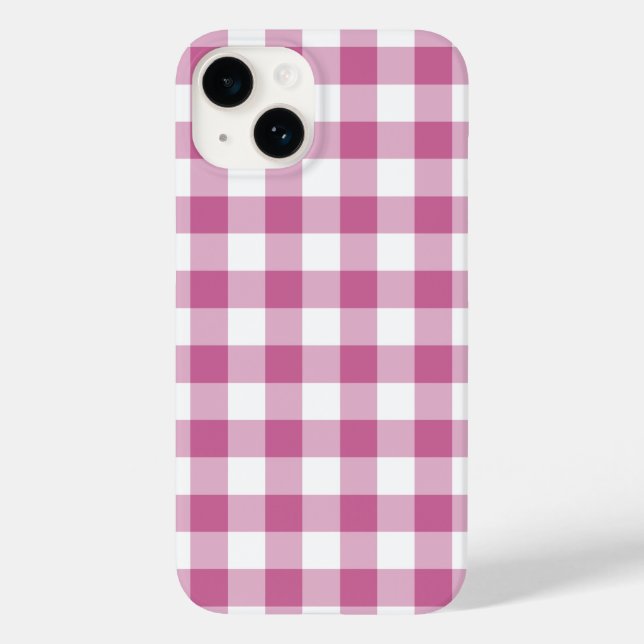 Funda De Case-Mate Para iPhone Pink Gingham (Reverso )