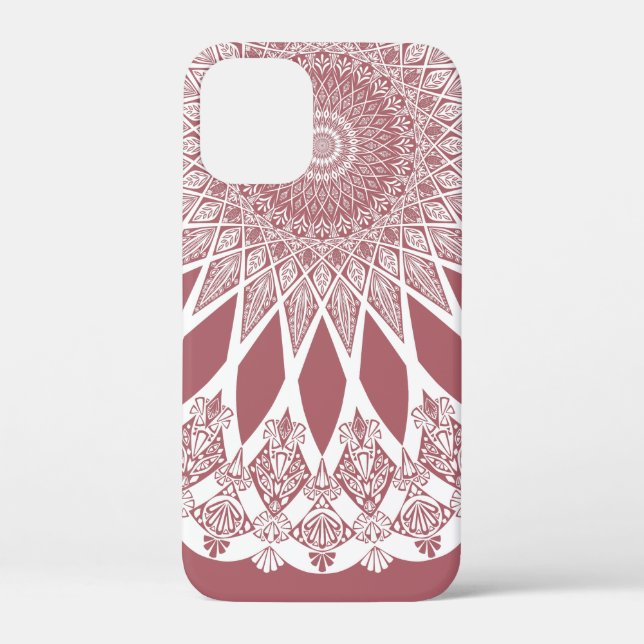 Funda De Case-Mate Para iPhone Pink Madder Tristyns Mandala (Reverso )
