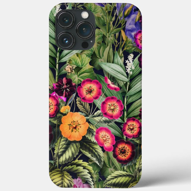 Funda De Case-Mate Para iPhone Pink Meadow Floral (Reverso )