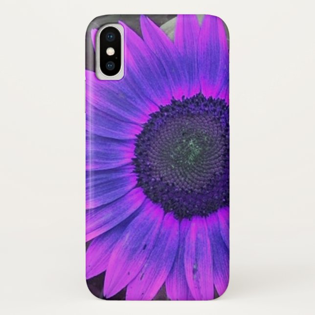 Funda De Case-Mate Para iPhone Pink N Purple Sunflower (Reverso)