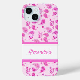 Funda Para iPhone 15 Pink Paisley
