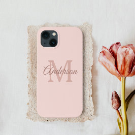 Funda Para iPhone 13 Pink Pastel moderno | Giro inicial personal