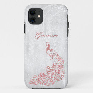 Funda Para iPhone 11 Pink Peacock Personalizado