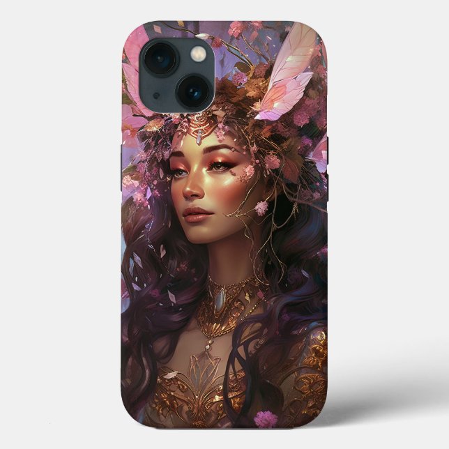 Funda De Case-Mate Para iPhone Pink Purple Fairy Queen Fantasy Art (Reverso )