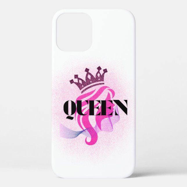 Funda De Case-Mate Para iPhone Pink Queen Crown Design – Confident Feminine Power (Reverso )
