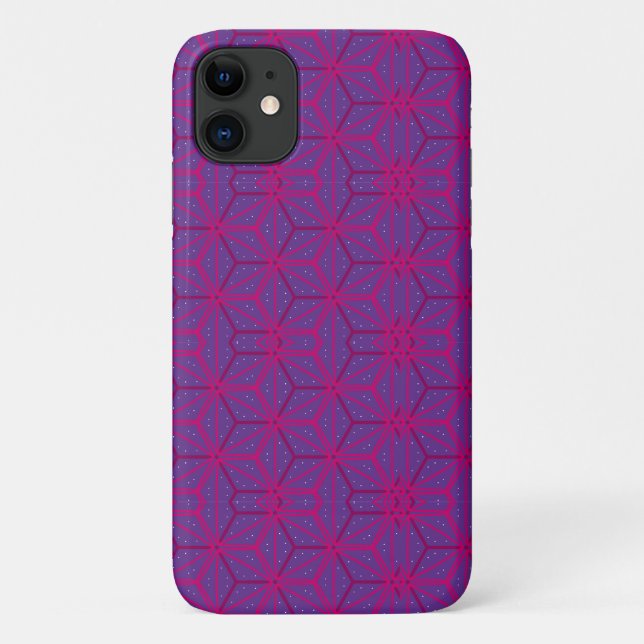 Funda De Case-Mate Para iPhone Pink retro geometric pattern  (Reverso)