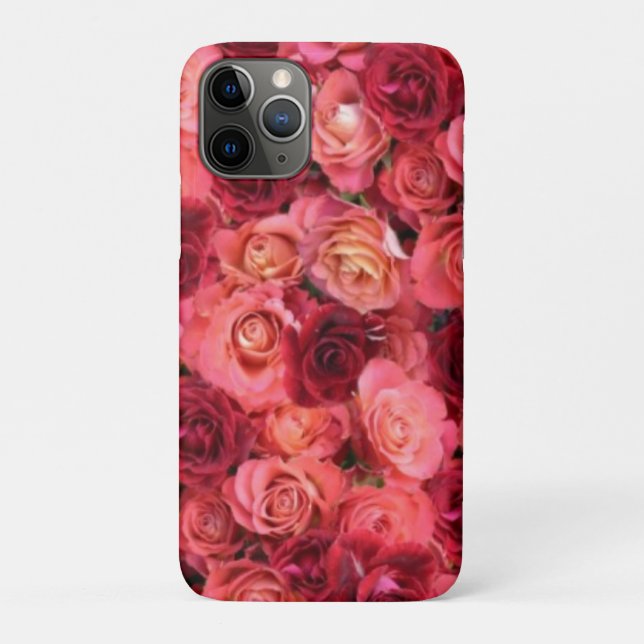 Funda De Case-Mate Para iPhone PINK ROJO ROSE FIELD Floral (Reverso)