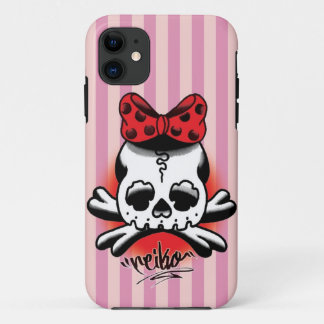 Funda Para iPhone 11 Pink Stripe Dokuro-Chan