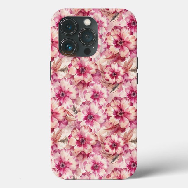 Funda De Case-Mate Para iPhone Pink Tie Dye Floral (Reverso )