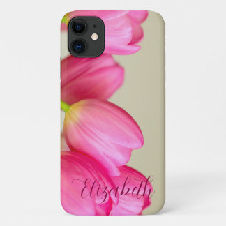 Funda Para iPhone 11 Pink Tulips Personalize