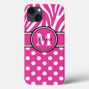 title_seo2 Pink Zebra Dots Personalized