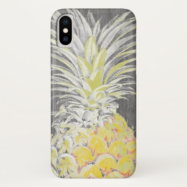 Funda De Case-Mate Para iPhone Pinneapple amarillo tropical (Reverso)