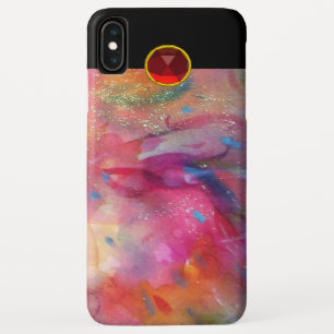 title_seo2 PINO FUCHSIA AZUL ABSTRACTO GEMstone Rojo