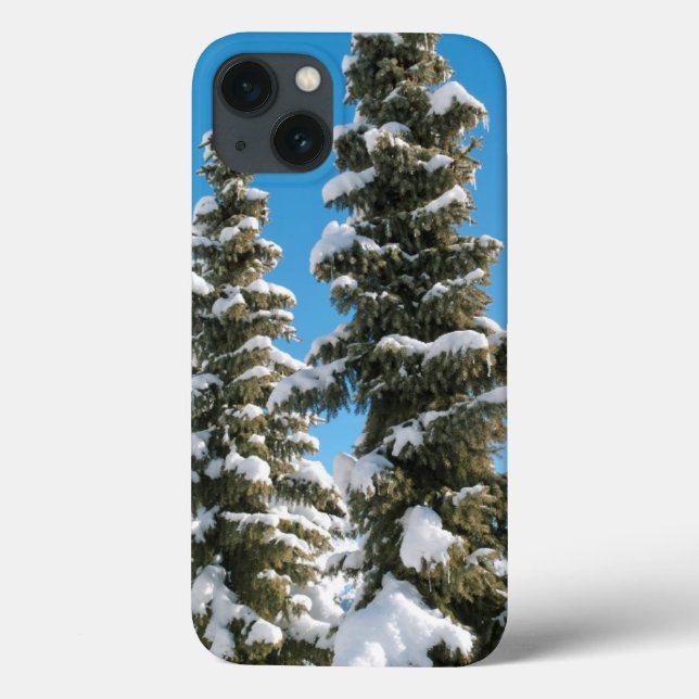 Funda De Case-Mate Para iPhone Pinos bajo la nieve (Reverso)