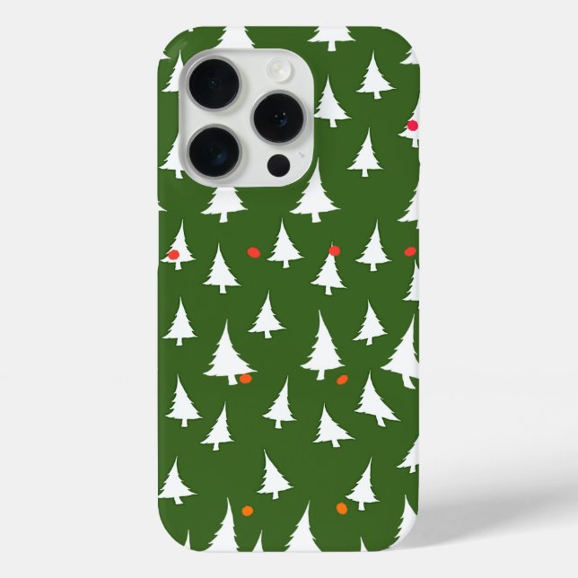 Funda De Case-Mate Para iPhone Pinos blancos de vacaciones (Reverso )