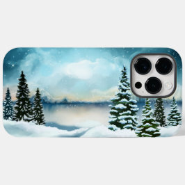Funda Para iPhone 14 Pro Max De Case-Mate Pinos nevados cerca de un lago