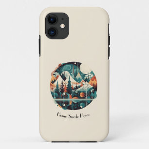 Funda Para iPhone 11 Pinos y picos nórdicos, personalizado