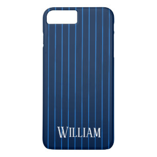 Funda Para iPhone 8 Plus/7 Plus Pinstripes azul marino personalizadas