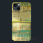 Funda Para iPhone 13 Pintado abstracto dorado turquesa y verde<br><div class="desc">Una pintura abstracta de Jennifer Goldberger que utiliza tonos turquesas dorados y verdes para crear un ambiente cálido y familiar. Un agradable paseo por el bosque durante la primavera o el verano podría producir algunos de estos mismos colores. Trae el regalo de la naturaleza a tu casa comprando esta pieza!...</div>