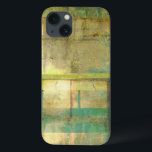 Funda Para iPhone 13 Pintado abstracto dorado turquesa y verde<br><div class="desc">Una pintura abstracta de Jennifer Goldberger que utiliza tonos turquesa y verde dorados para crear un ambiente cálido y familiar. Un agradable paseo por el bosque durante la primavera o el verano produciría algunos de estos colores. ¡Trae el regalo de la naturaleza a tu casa comprando esta pieza!</div>