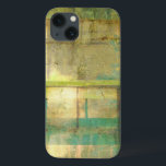 Funda Para iPhone 13 Pintado abstracto dorado turquesa y verde<br><div class="desc">Una pintura abstracta de Jennifer Goldberger que utiliza tonos turquesa y verde dorados para crear un ambiente cálido y familiar. Un agradable paseo por el bosque durante la primavera o el verano produciría algunos de estos colores. ¡Trae el regalo de la naturaleza a tu casa comprando esta pieza!</div>