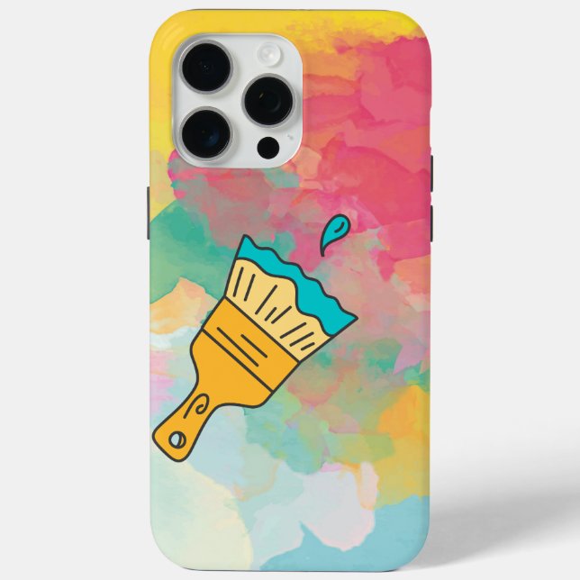 Funda De Case-Mate Para iPhone pintado con un pincel (Reverso )