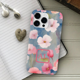 Funda Para iPhone 14 Pro Max De Case-Mate Pintado de aceite de flor de primavera rosada en b