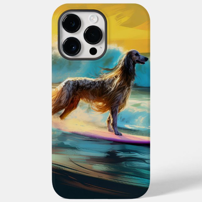 Funda De Case-Mate Para iPhone Pintado de surf en Hound Beach Afgano (Reverso )
