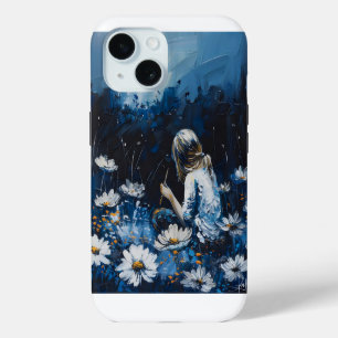 Funda Para iPhone 15 Pintando las flores de la noche