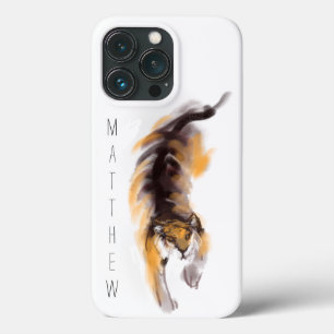 Funda Para iPhone 13 Pro Pintando tigres originales iP de cumpleaños zodiac