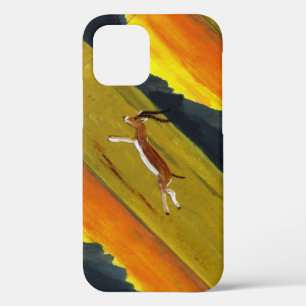 Funda Para iPhone 12 Pintando vida silvestre Gazelle de la puesta de so