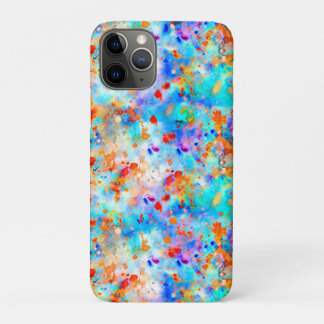 Funda Para iPhone 11 Pro Pintar salpicaduras Arcoiris con fondo de color br