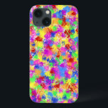 Funda Para iPhone 13 Pintar salpicaduras Arcoiris con fondo de color br<br><div class="desc">Este diseño luminoso tiene un arcoiris de color salpicado en un estilo de pintura salpicado. A imagen del arte de la moda y de la expresión, el patrón se hace en tonos rojos, amarillos, morados, verdes y azules. Es un diseño abstracto y caprichoso para un artista o cualquiera que necesite...</div>