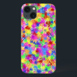 Funda Para iPhone 13 Pintar salpicaduras Arcoiris con fondo de color br<br><div class="desc">Este diseño luminoso tiene un arcoiris de color salpicado en un estilo de pintura salpicado. A imagen del arte de la moda y de la expresión, el patrón se hace en tonos rojos, amarillos, morados, verdes y azules. Es un diseño abstracto y caprichoso para un artista o cualquiera que necesite...</div>