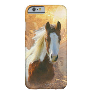 Funda Barely There Para iPhone 6 Pinte el caso del iPhone 6 del oro del caballo