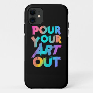 Funda Para iPhone 11 Pintor de pintura acrílica de pintor de arte