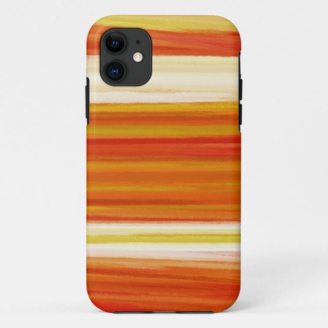 Funda De Case-Mate Para iPhone Pintura abstracta | Amarillo retro y Naranja 32 (Reverso)