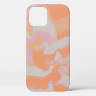FUNDA PARA iPhone 12 PINTURA ABSTRACTA AZUL Y BLANCA 2