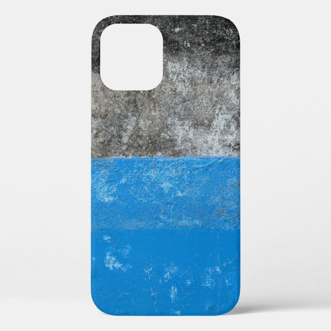 Funda De Case-Mate Para iPhone Pintura abstracta azul y blanco (Reverso )