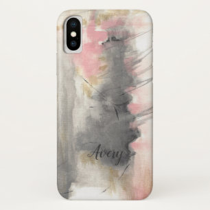 Funda Para iPhone X Pintura abstracta con monograma